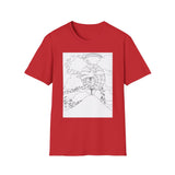 Vision Quest drawing on unisex cotton t-shirt (print on demand)