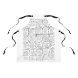 Apron printed with the herb and spice chart from Vivre sur la Terre, the French edition of Living on the Earth (print on demand)