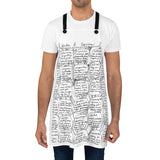 Apron printed with the herb and spice chart from Living on the Earth by Alicia Bay Laurel (print on demand)