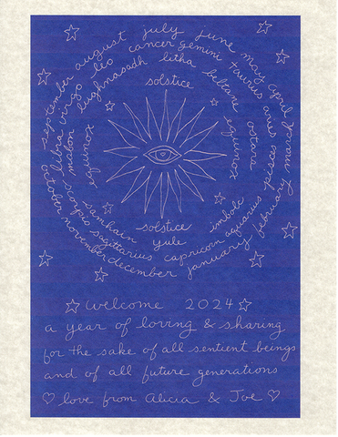 Alicia Bay Laurel's New Year Poster for 2024 - Free with book or art purchase until March 1, 2024